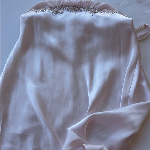 Vintage Y2K Princess Slip Dress Long Maxi Gown Blush Pink Renaissance Girly 90 L - Picture 11 of 17